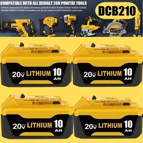 2/4PACK For DeWALT DCB210-2 20V MAX XR 10.0 AH Lithium-Ion Battery DCB206 DCB200