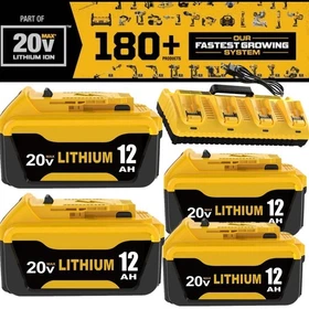 For DeWALT DCB210-2 20V MAX XR 12.0AH Lithium-Ion Battery /Charger DCB206 DCB200
