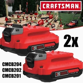 2PACK 20Volt For Craftsman V20 8.0Ah Li-ion Battery CMCB204 CMCB202 CMCB205