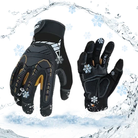 Vgo 1 Pair 32&deg;F Waterproof Heavy-Duty Winter Mechanic Glove w/3M liner(SL8849FW)