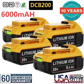 1~4X For DeWalt 20V Max XR 6000mAH Li-Ion Battery 丨Portable fan DCB205 DCB200