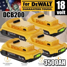 1-4PACK NEW 3.5AH For DeWalt 18V/20V Max Lithium Ion Battery Lots DCB206 DCB200