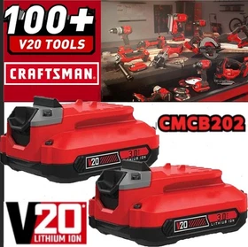 20V 8.0Ah For Craftsman V20 Cordless Drill Battery / Charger CMCB205 CMCB204