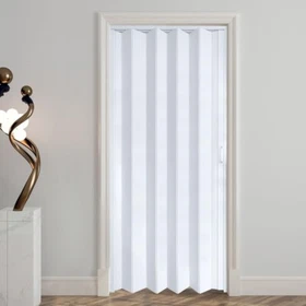 DIYHD Interior White PVC Accordion Door,Includes Door and Mounting Hardware
