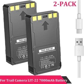 1-4Pack LIT-22 7000mAh Battery for SPYPOINT Flex-M Flex-Plus Flex-S Trail Camera