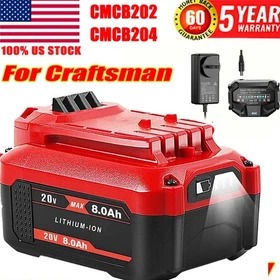 For Craftsman V20 CMCB205 CMCB204 CMCB202 CMCB203 Lithium Battery / US Charger