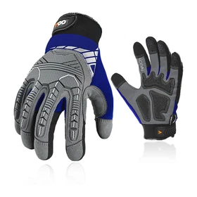Vgo 1Pair Heavy Duty Work Gloves,Mechanic Gloves Impact-Protection(SL8849)