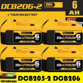 8.0AH For DeWalt 20V 20 Volt Max Lithium Ion Battery DCB206-2 DCB205-2 DCB200