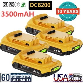 For DeWalt 18VOLT Max 3500mAH Lithium-Ion Battery+Charger DCB206,DCB200-2,DCB200