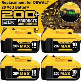 2-4PACK For DeWALT DCB210-2 20V MAX XR 10.0 AH Lithium-Ion Battery DCB206 DCB200