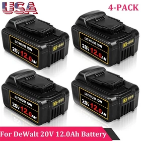 1/4X 20V 12.0AH For Dewalt 20Volt Max XR Lithium Battery DCB206-2 DCB205 DCB200
