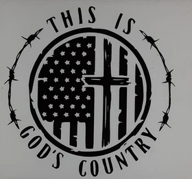 Gods Country Decal, Chose Size, Choose Color, Car, Home, Crafting, Free Shipping