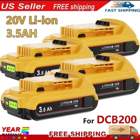 For DeWalt 18 Volt Max 3.5AH Lithium Ion Battery/Charger DCB206 DCB200-2 DCB200