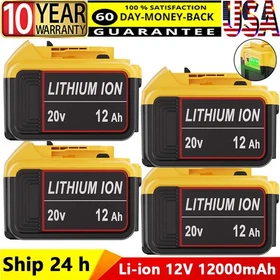 1-4X For DeWalt 20V 20 Volt Max 12.0AH Lithium-Ion Battery丨Charger DCB208 DCB200