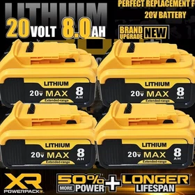 PACK For DeWALT DCB210-2 20V MAX XR 10.0 AH Lithium-Ion Battery DCB206 DCB200