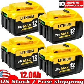 Pack For DeWalt 20 Volt Max 12.0 8.0AH Lithium Battery DCB205-2 DCB206-2 DCB200
