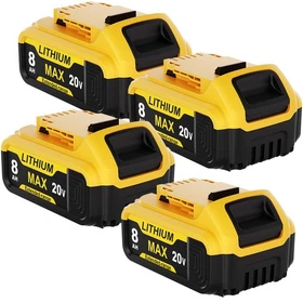 1-4PCS For DeWalt 20V 20 Volt Max XR 8.0AH Li-Ion Battery DCB205-2 DCB208 DCB200