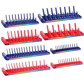 WORKPRO Socket Organizer Set 1/4", 3/8", 1/2" Drive Metric & SAE Socket Trays