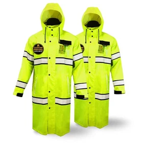 KwikSafety TORRENT TRENCH (2 PACK) Hi Vis ANSI OSHA Class 3 Safety Trench Coat