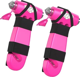 BSUXMAFG 2Pcs Car Safety Hammer, 3-in-1 Emergency Escape Tool with Window Bre