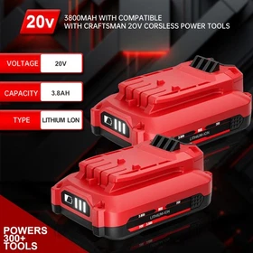 For Craftsman V20 MAX Battery CMCB204 CMCB205 CMCB202 CMCB206 Battery/Charger