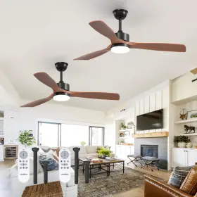 KDM52WOO3B01R1-D ADDLON Pack Ceiling Fans Downrod Mount Light