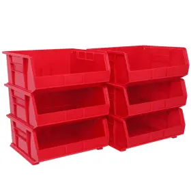 30250RED AKRO-MILS Storage Bins Stackable Pack