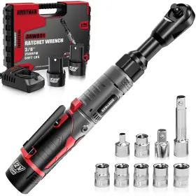 12VRED ALLOYMAN Cordless Ratchet Electric Led Combination Set