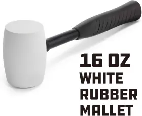 648336 ALLTRADE Powerbuilt Rubber Mallet Hammer Slip Steel #2