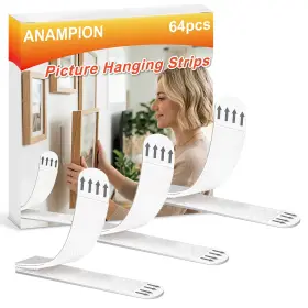 MOSHUTIE-L-32PAIRS ANAMPION Strips Adhesive Wall Hooks