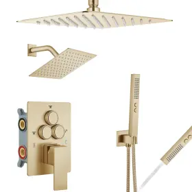 B0DM1RFNMC AOLEMI Shower Faucet Set Dual Head Ceiling Mount