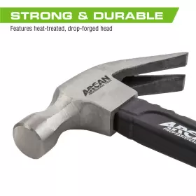 613364210697 ARCAN Tools Claw Hammer Fiberglass Handle Rubber #2