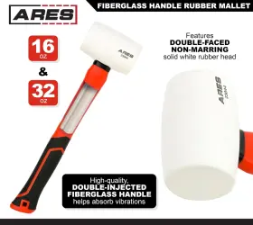 840129910831 ARES Fiberglass Handle Double Faced Mallet Set #2