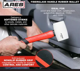840129910831 ARES Fiberglass Handle Double Faced Mallet Set #3