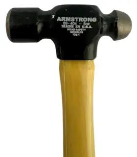 69-404 ARMSTRONG Ball Pein Hammer Fiberglass Handle Forged