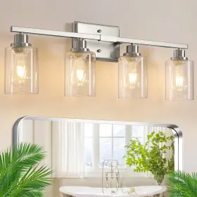 ASCHER-4L-VANITY-NICKEL ASCHER Bathroom Light Fixtures