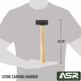 MASHAMM-461 STONE Carving Hammer Hardened Steel Mallet #2