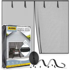 850032136457 AUGO Garage Door Screen Fiberglass Mesh Magnetic
