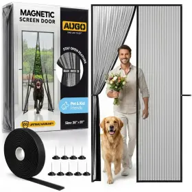 850032136877 AUGO Magnetic Screen Door Mesh Partition Sealing