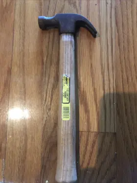 08107 BARCO Hammer Wood Handle Claw Tool Light