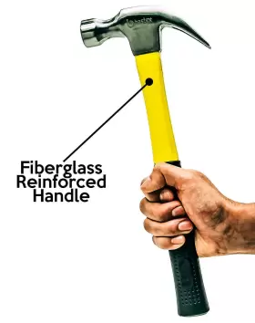 014749860527 BASTEX Fiber Glass Claw Hammer Construction #2