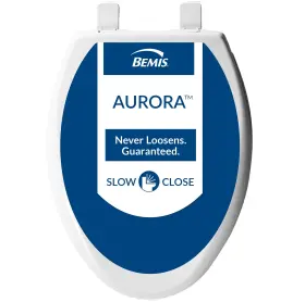 1200E4 BEMIS Aurora Elongated Slow Close Toilet Seat