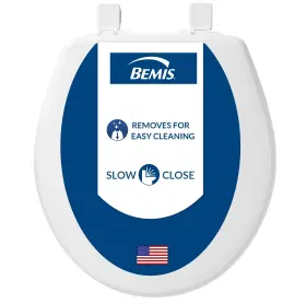 730SLEC BEMIS Toilet Seat Round Slow Close Clean Hinges