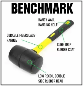 677355302167 BENCHMARK Rubber Mallet Set #2