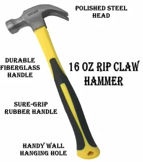 793588631802 BENCHMARK Hammer Set Claw Tack Rubber Mallet #2