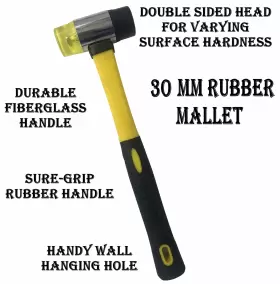 793588631802 BENCHMARK Hammer Set Claw Tack Rubber Mallet #3