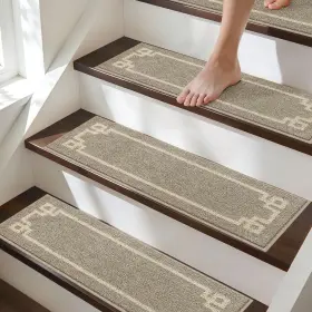 YFQHHLE8679BEA15 BEQHAUSE Stair Treads Carpet Slip Taupe