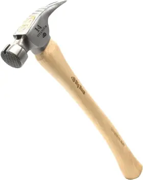 15151 BIG HORN Framing Hammer Tiger Titanium Curved Hickory