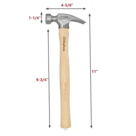 766565151266 BIG HORN Claw Hammer Hickory Straight Handle #3