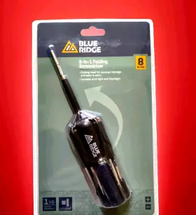 BR9208U BLUE RIDGE Folding Screwdriver Tool Led Light